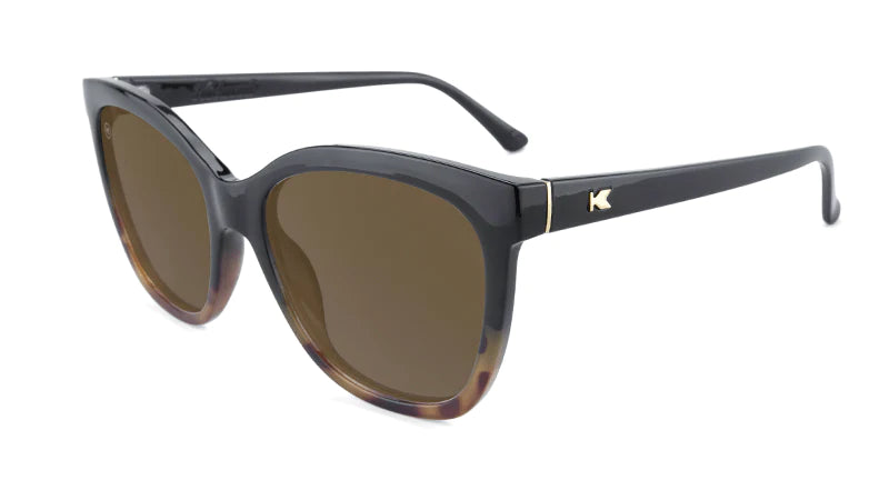 Knockaround Deja Views Sunglasses Black Tortoise New Sunglasses Polarized Knockaround Deja Views Glossy Black  main image 4
